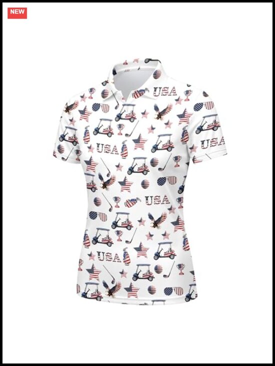 Tops - Womens Golf Polo Shirt Short Sleeve Quick Dry Athletic Tennis Top